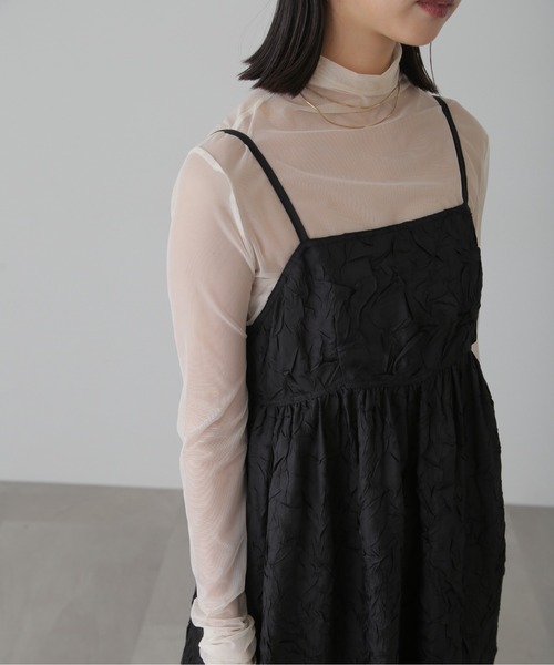 FREE'S MART（フリーズマート）の「◆バックオープンフレアマキシキャミワンピース（ワンピース・レディース・ブラック/ベージュ・SMALL/MEDIUM）」の6枚目の写真