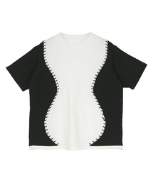 miette | バイカラーウェーブステッチトップス(Tシャツ/カットソー)