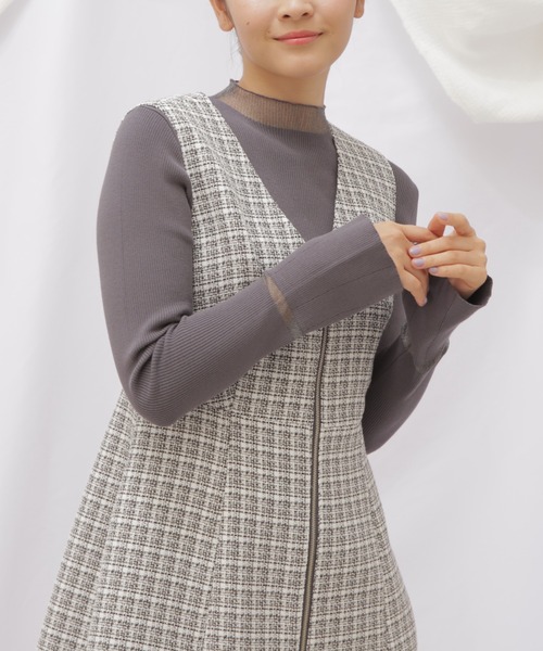 【セール】◇シアーキリカエリブニット（ニット/セーター）｜JILL by JILL STUART（ジルバイジルスチュアート）