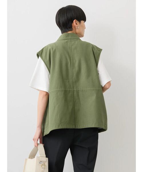 AMERICAN HOLIC（アメリカンホリック）の「ミリタリーアウトポケットベスト（ベスト・レディース・カーキ/アイボリー・FREE）」の18枚目の写真