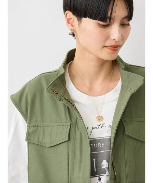 AMERICAN HOLIC（アメリカンホリック）の「ミリタリーアウトポケットベスト（ベスト・レディース・カーキ/アイボリー・FREE）」の19枚目の写真