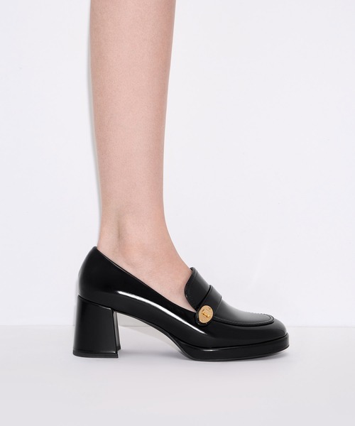 メタリックアクセント ローファーパンプス（ローファー