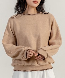 DAY CLOSET（デイ クローゼット）の「レディース 長袖起毛バイカラーステッチスウェット（スウェット・レディース）」