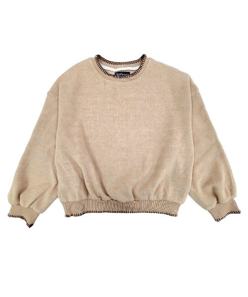 DAY CLOSET（デイ クローゼット）の「レディース 長袖起毛バイカラーステッチスウェット（スウェット・レディース・ベージュ/ホワイト/レッド・FREE）」の22枚目の写真