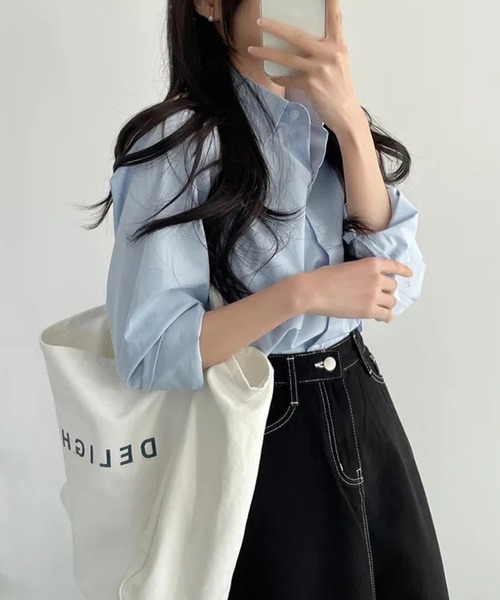 HALEY PESCA（ヘーリーペスカ）の「HALEY PESCA/クロップドカラーシャツ（シャツ/ブラウス・レディース・ホワイト/グリーン/ブルー/ネイビー/イエロー・SMALL/MEDIUM/LARGE）」の19枚目の写真