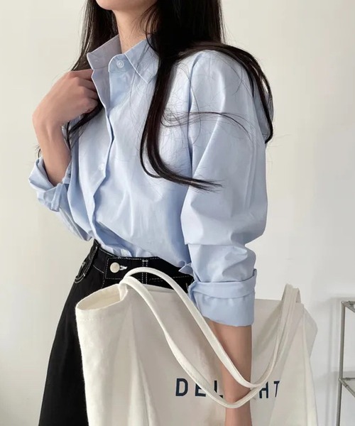 HALEY PESCA（ヘーリーペスカ）の「HALEY PESCA/クロップドカラーシャツ（シャツ/ブラウス・レディース・ホワイト/グリーン/ブルー/ネイビー/イエロー・SMALL/MEDIUM/LARGE）」の14枚目の写真