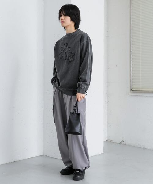 URBAN SOPHISTICATION フード付きスウェットシャツ ネオプレンエフェクト フード付きスウェットシャツ - ブラック