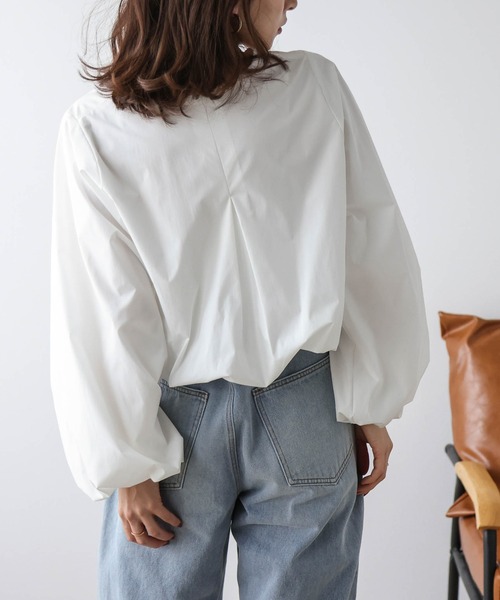 AMELY(エミリー)の「バルーン袖ブラウス(シャツ/ブラウス・レディース・ホワイト/ブラック・フリー)」の9枚目の写真