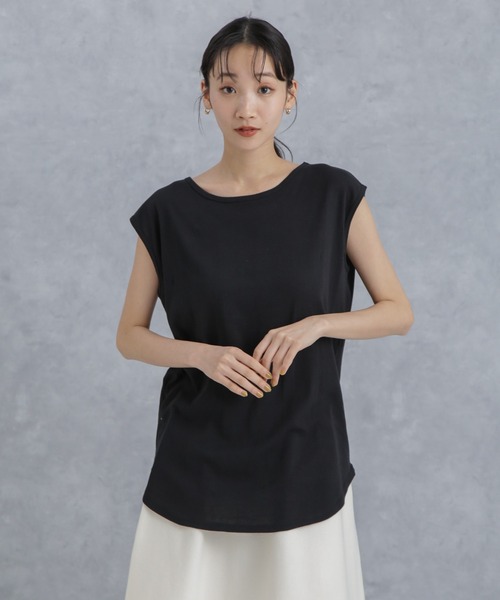 NANO universe(ナノユニバース)の「Robert P. Miller/別注 Light Prib Tank(Tシャツ/カットソー・レディース・ブラック/ライトグレー/サーモンピンク・FREE)」の14枚目の写真