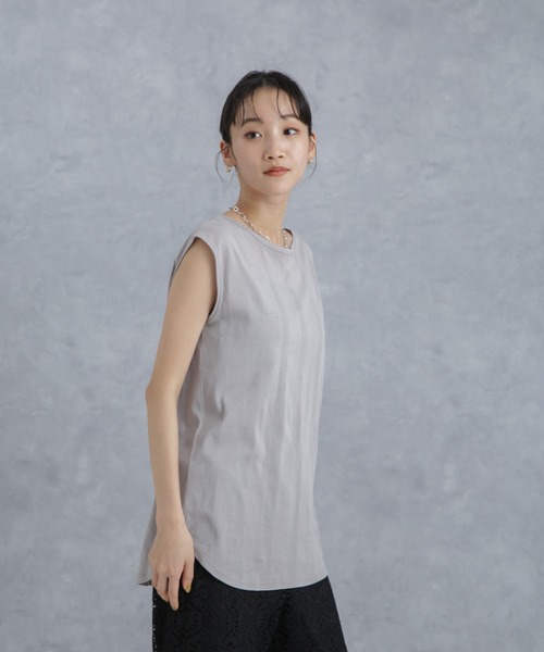 NANO universe(ナノユニバース)の「Robert P. Miller/別注 Light Prib Tank(Tシャツ/カットソー・レディース・ブラック/ライトグレー/サーモンピンク・FREE)」の21枚目の写真