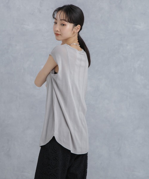 NANO universe(ナノユニバース)の「Robert P. Miller/別注 Light Prib Tank(Tシャツ/カットソー・レディース・ブラック/ライトグレー/サーモンピンク・FREE)」の22枚目の写真