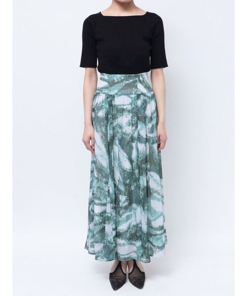 LAGUNAMOON（ラグナムーン）の「レイヤーペイントボリュームフレアスカート（スカート・レディース・グレー/ブルー・SMALL/MEDIUM）」の17枚目の写真