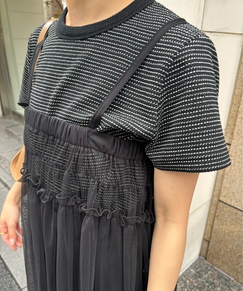 セール】sheer layered 2way cami op / シアーレイヤード2way