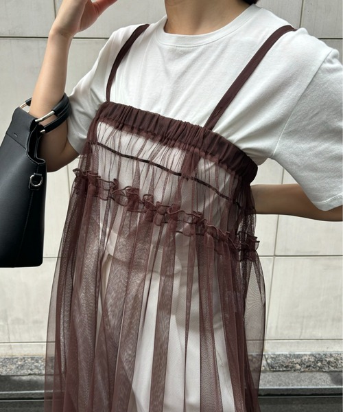 ワンピース 2WAY SHEER LAYERED CAMI DRESS 2WAY SHEER LAYERED CAMI DRESS