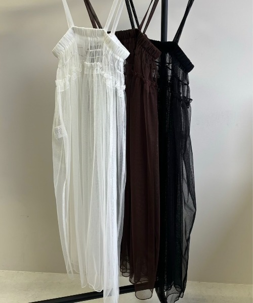 ワンピース 2WAY SHEER LAYERED CAMI DRESS 2WAY SHEER LAYERED CAMI DRESS