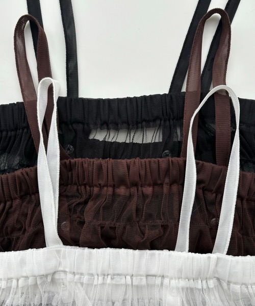 セール】sheer layered 2way cami op / シアーレイヤード2way