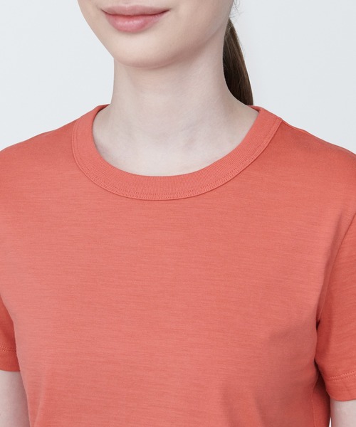 セール】婦人 ムラ糸ショート丈半袖Tシャツ（クルーネック）（Tシャツ