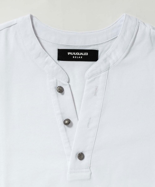 1PIU1UGUALE3 RELAX(ウノピゥウノウグァーレトレ リラックス)ヘンリーネック半袖Tシャツ（Tシャツ/カットソー）｜1PIU1UGUALE3 RELAX （ウノピゥウノウグァーレトレ リラックス）