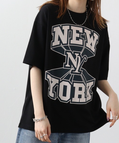 RGY（アールジーワイ）の「RGY NEWYORK ビッグシルエットTシャツ（Tシャツ/カットソー・メンズ・ホワイト/ブラック/ネイビー・L/M）」の2枚目の写真