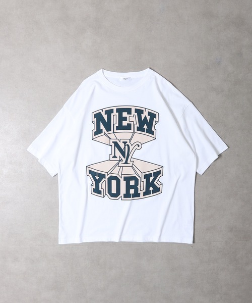 RGY（アールジーワイ）の「RGY NEWYORK ビッグシルエットTシャツ（Tシャツ/カットソー・メンズ・ホワイト/ブラック/ネイビー・L/M）」の4枚目の写真