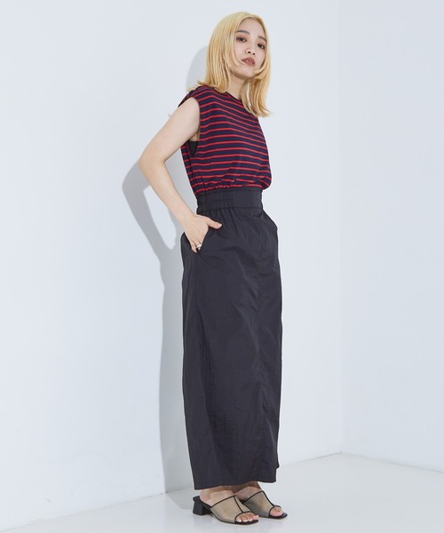NOMINE(ノミネ)の「カットコンビ ワッシャー ワンピース(ワンピース・レディース・ブラック/レッド/ホワイト/グリーン・フリー)」の18枚目の写真