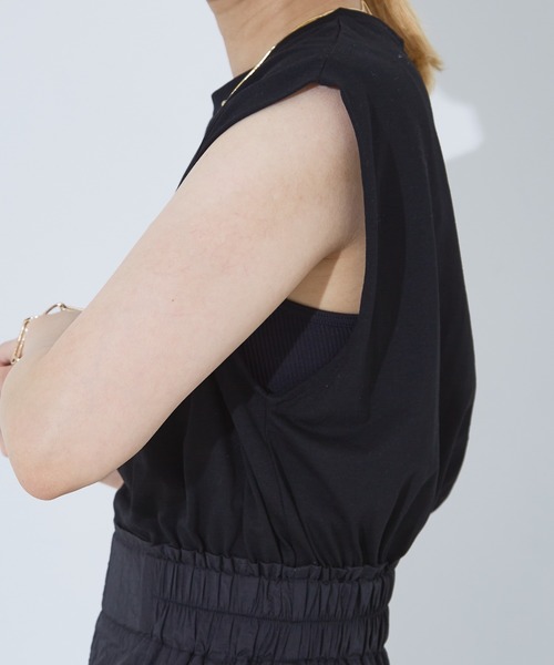 NOMINE(ノミネ)の「カットコンビ ワッシャー ワンピース(ワンピース・レディース・ブラック/レッド/ホワイト/グリーン・フリー)」の12枚目の写真