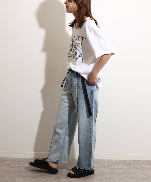 THE DAY ON THE BEACH(ザデイオンザビーチ)の「《追加》【THE DAY ON THE BEACH】CUT OFF T-SH TEE:Tシャツ(Tシャツ/カットソー・レディース・ブルー/ピンク/ホワイト/グレー/ブラック系その他・FREE)」の6枚目の写真