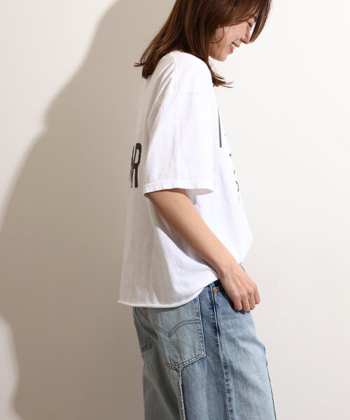 THE DAY ON THE BEACH(ザデイオンザビーチ)の「《追加》【THE DAY ON THE BEACH】CUT OFF T-SH TEE:Tシャツ(Tシャツ/カットソー・レディース・ブルー/ピンク/ホワイト/グレー/ブラック系その他・FREE)」の9枚目の写真