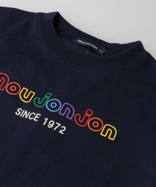 Moujonjon(ムージョンジョン)の「カラフルロゴプリント半袖Tシャツ(Tシャツ/カットソー・キッズ・ホワイト/ネイビー・80/90/100/110/120/130/140)」の6枚目の写真