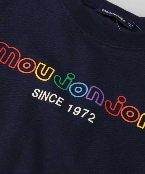 Moujonjon(ムージョンジョン)の「カラフルロゴプリント半袖Tシャツ(Tシャツ/カットソー・キッズ・ホワイト/ネイビー・80/90/100/110/120/130/140)」の5枚目の写真