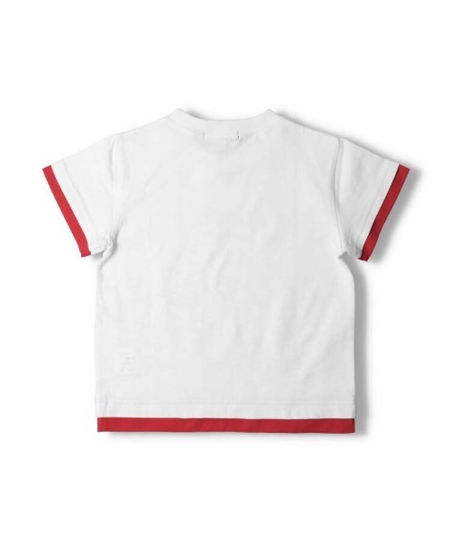 Moujonjon(ムージョンジョン)の「カラフルロゴプリント半袖Tシャツ(Tシャツ/カットソー・キッズ・ホワイト/ネイビー・80/90/100/110/120/130/140)」の7枚目の写真