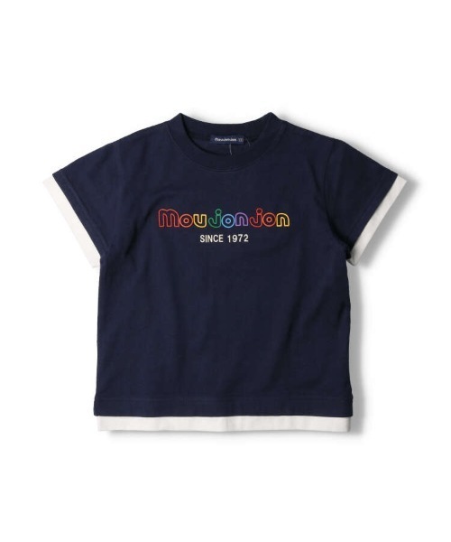 Moujonjon(ムージョンジョン)の「カラフルロゴプリント半袖Tシャツ(Tシャツ/カットソー・キッズ・ホワイト/ネイビー・80/90/100/110/120/130/140)」の8枚目の写真