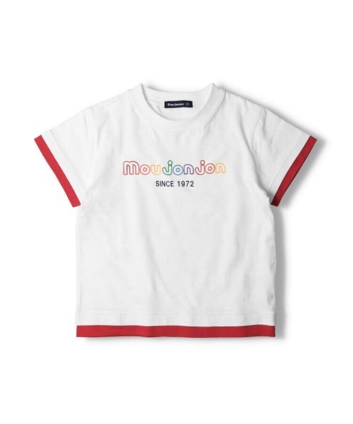 Moujonjon(ムージョンジョン)の「カラフルロゴプリント半袖Tシャツ(Tシャツ/カットソー・キッズ・ホワイト/ネイビー・80/90/100/110/120/130/140)」の9枚目の写真
