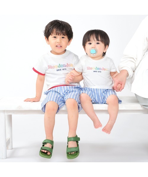 Moujonjon(ムージョンジョン)の「カラフルロゴプリント半袖Tシャツ(Tシャツ/カットソー・キッズ・ホワイト/ネイビー・80/90/100/110/120/130/140)」の13枚目の写真