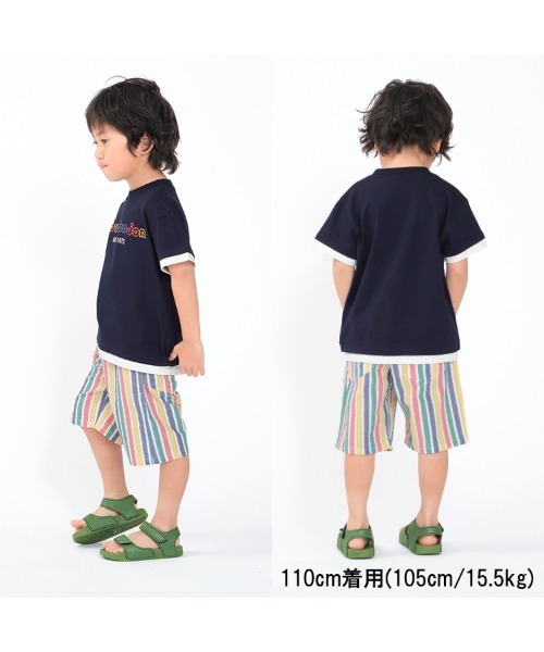 Moujonjon(ムージョンジョン)の「カラフルロゴプリント半袖Tシャツ(Tシャツ/カットソー・キッズ・ホワイト/ネイビー・80/90/100/110/120/130/140)」の16枚目の写真