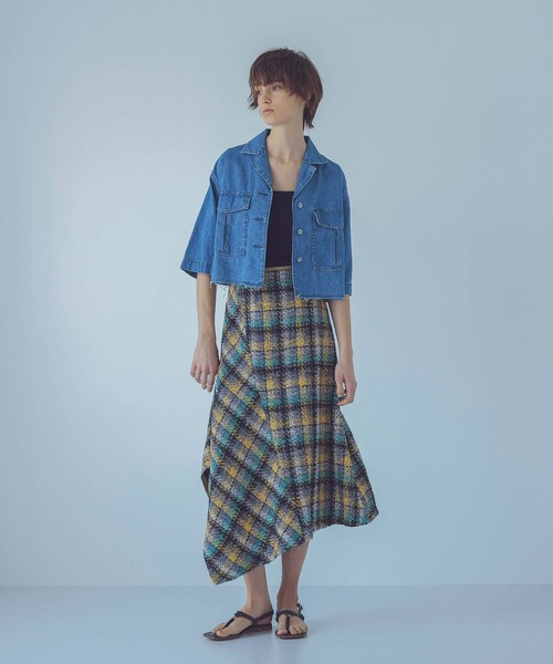 YANUK（ヤヌーク）の「YANUK / open collar denim shirt(オープンカラーデニムシャツ)（シャツ/ブラウス・レディース・ブルー・38）」の8枚目の写真