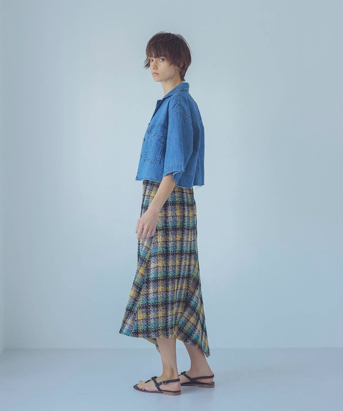 YANUK（ヤヌーク）の「YANUK / open collar denim shirt(オープンカラーデニムシャツ)（シャツ/ブラウス・レディース・ブルー・38）」の9枚目の写真