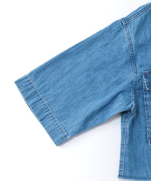 YANUK（ヤヌーク）の「YANUK / open collar denim shirt(オープンカラーデニムシャツ)（シャツ/ブラウス・レディース・ブルー・38）」の12枚目の写真