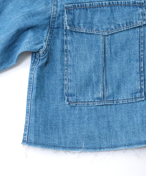 YANUK（ヤヌーク）の「YANUK / open collar denim shirt(オープンカラーデニムシャツ)（シャツ/ブラウス・レディース・ブルー・38）」の13枚目の写真