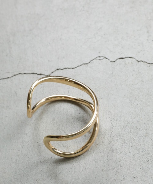 select MOCA（セレクトモカ）の「ダブルラインバングル（バングル/リストバンド・レディース・ゴールド/シルバー・FREE）」の6枚目の写真