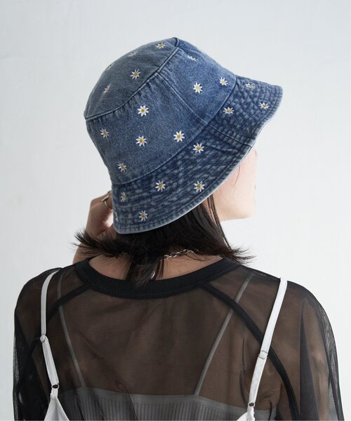 VENCEEXCHANGE(ヴァンスエクスチェンジ)の「デニムマーガレットバケットハット(ハット・レディース・ネイビー/ブルー/ブラック・FREE)」の9枚目の写真