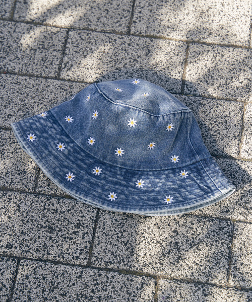 VENCEEXCHANGE(ヴァンスエクスチェンジ)の「デニムマーガレットバケットハット(ハット・レディース・ネイビー/ブルー/ブラック・FREE)」の5枚目の写真