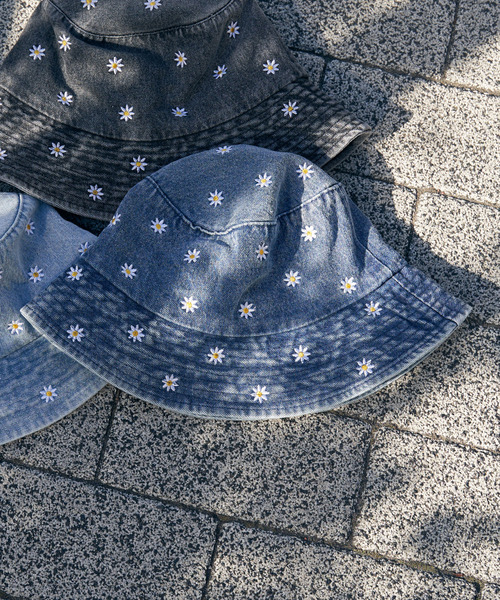 VENCEEXCHANGE(ヴァンスエクスチェンジ)の「デニムマーガレットバケットハット(ハット・レディース・ネイビー/ブルー/ブラック・FREE)」の8枚目の写真