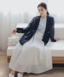 Petitjo（プッチージョ）の「小さいサイズ　綿混シアーチェック柄スカート　低身長さん・小柄女性（スカート）」