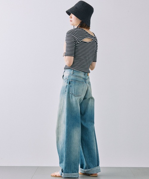 BABYLONE（バビロン）の「【81BRANCA】＜別注＞ボーダーカットソー（Tシャツ/カットソー・レディース・ブラック/ホワイト・フリー）」の16枚目の写真