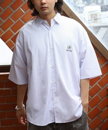 ８(eight) | フラワー刺繍脇シャーリング半袖シャツ(シャツ/ブラウス)