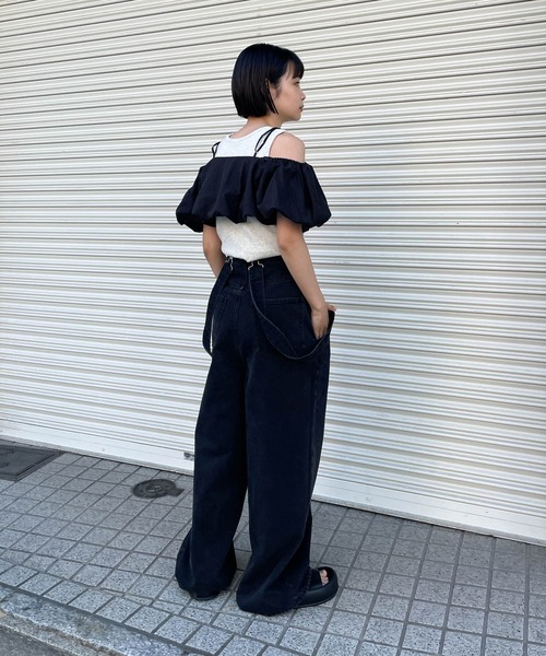 KBF（ケイビーエフ）の「2WAYパフスリーブビスチェ（その他トップス・レディース・ベージュ/ブラック/グレー・ONE）」の4枚目の写真