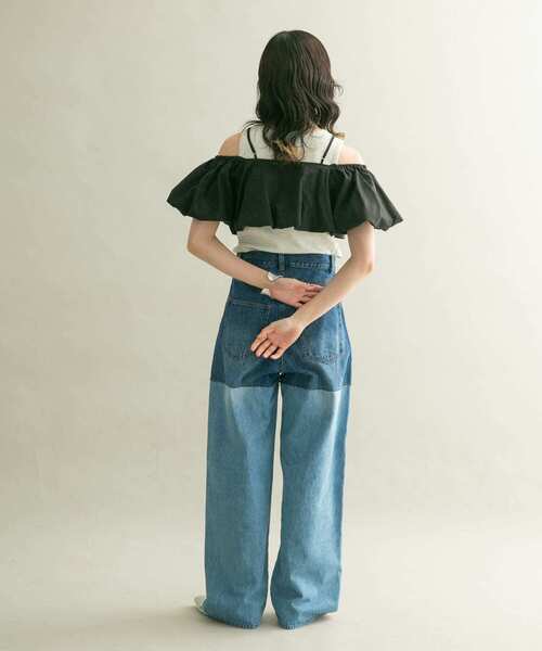 KBF（ケイビーエフ）の「2WAYパフスリーブビスチェ（その他トップス・レディース・ベージュ/ブラック/グレー・ONE）」の14枚目の写真