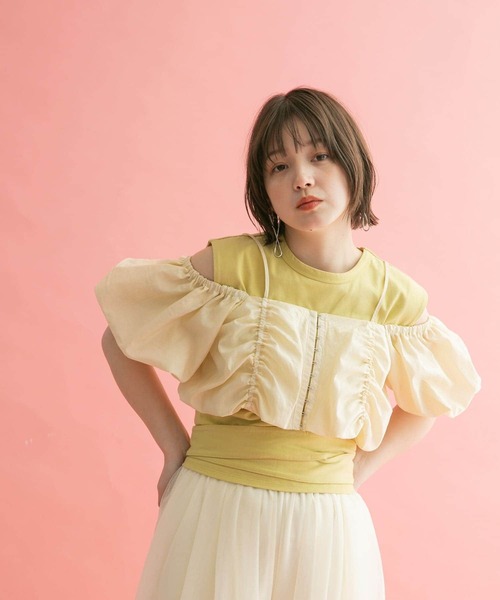 KBF（ケイビーエフ）の「2WAYパフスリーブビスチェ（その他トップス・レディース・ベージュ/ブラック/グレー・ONE）」の17枚目の写真