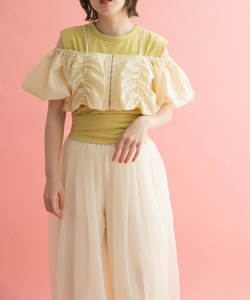 KBF（ケイビーエフ）の「2WAYパフスリーブビスチェ（その他トップス・レディース・ベージュ/ブラック/グレー・ONE）」の22枚目の写真